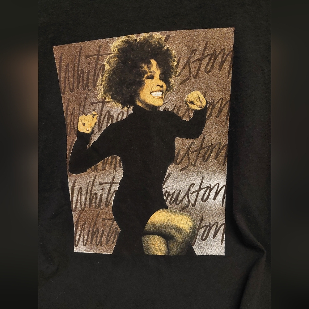 Whitney Houston Black Graphic T Shirt